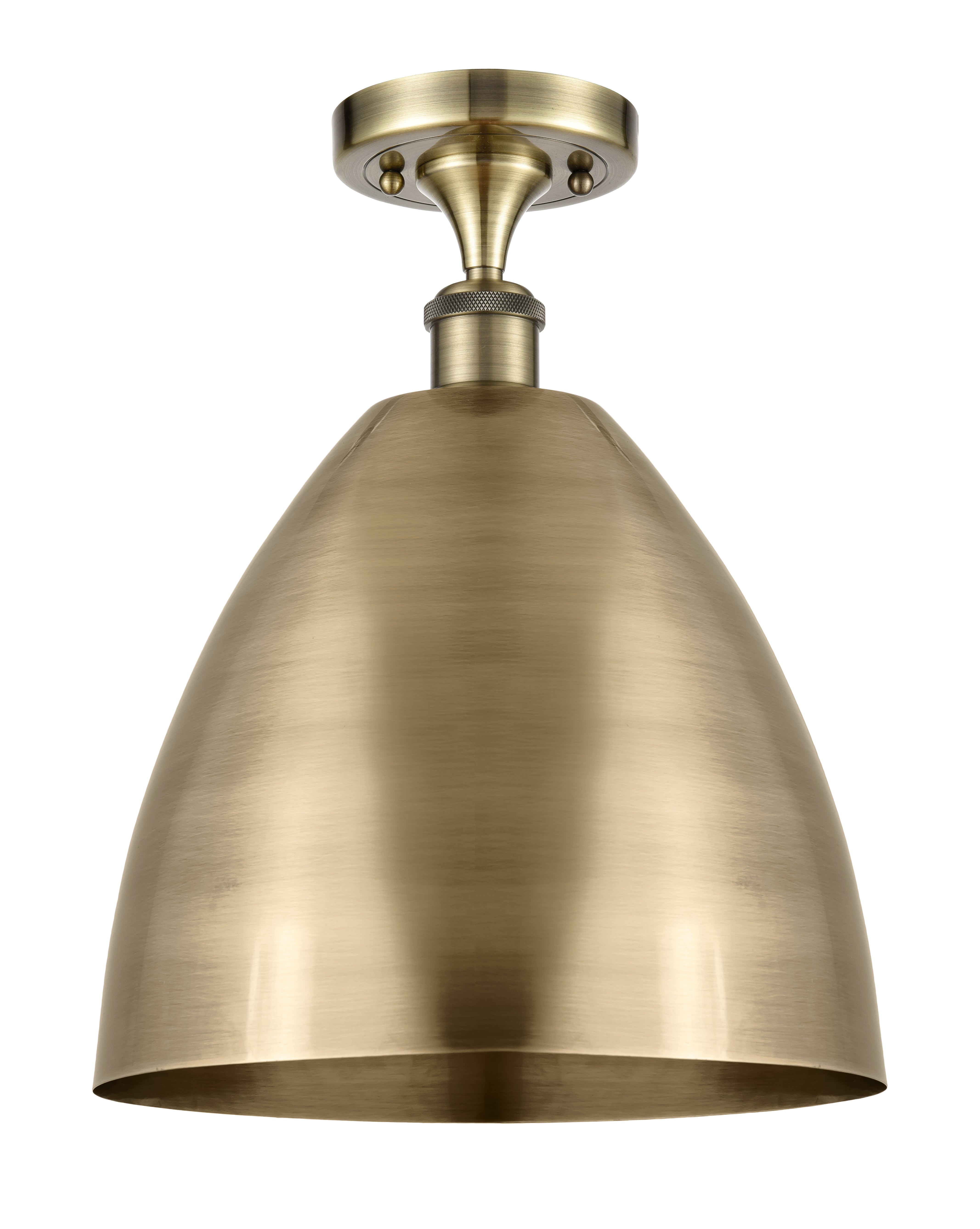 Edison Semi-Flush Mount Brushed Satin Nickel