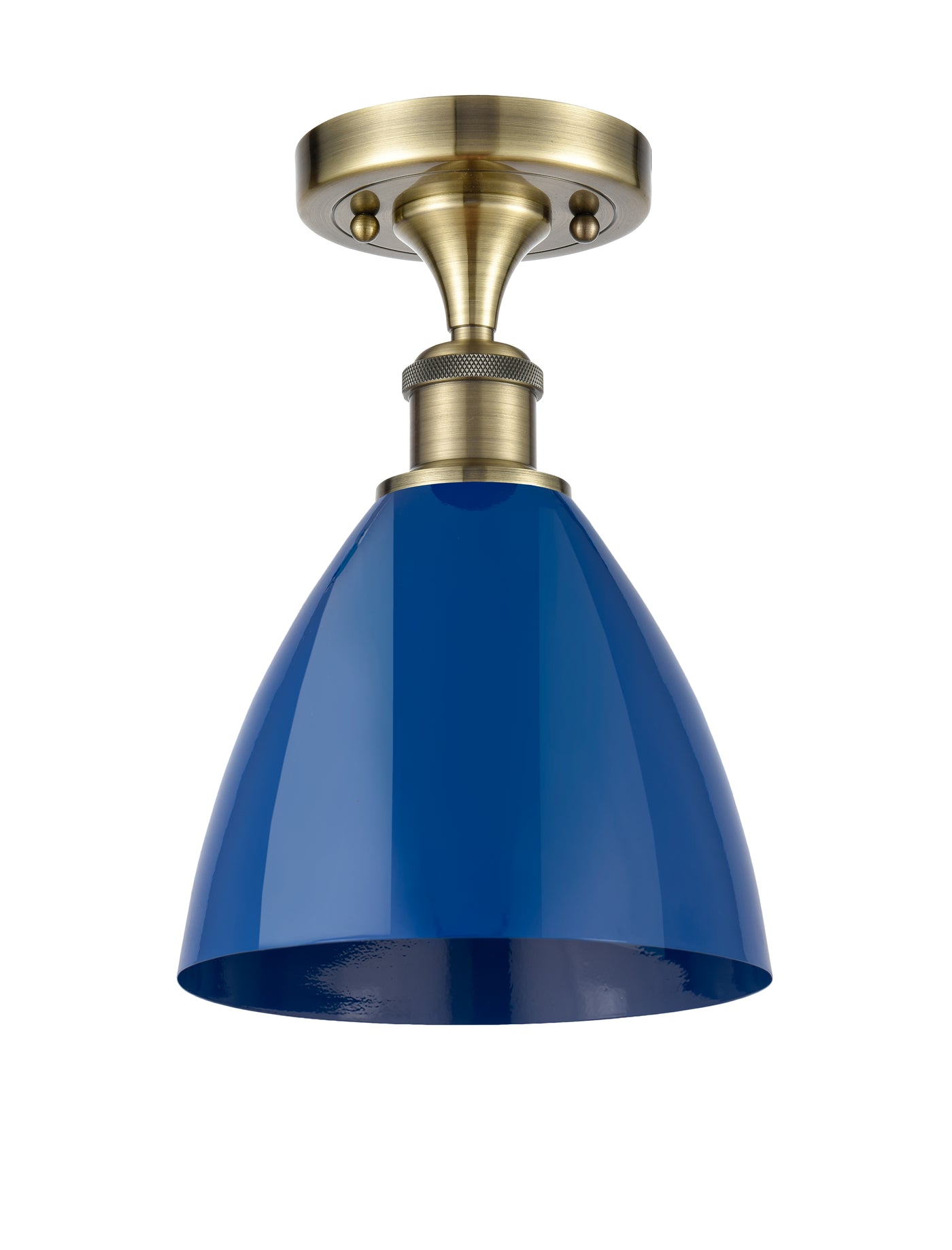 Edison Semi-Flush Mount Satin Nickel Finish
