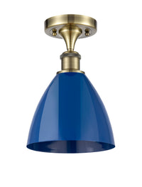 Edison Semi-Flush Mount Satin Nickel Finish