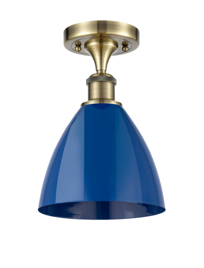 Plymouth 8-Inch 1-Light Semi-Flush Mount Dome Shade