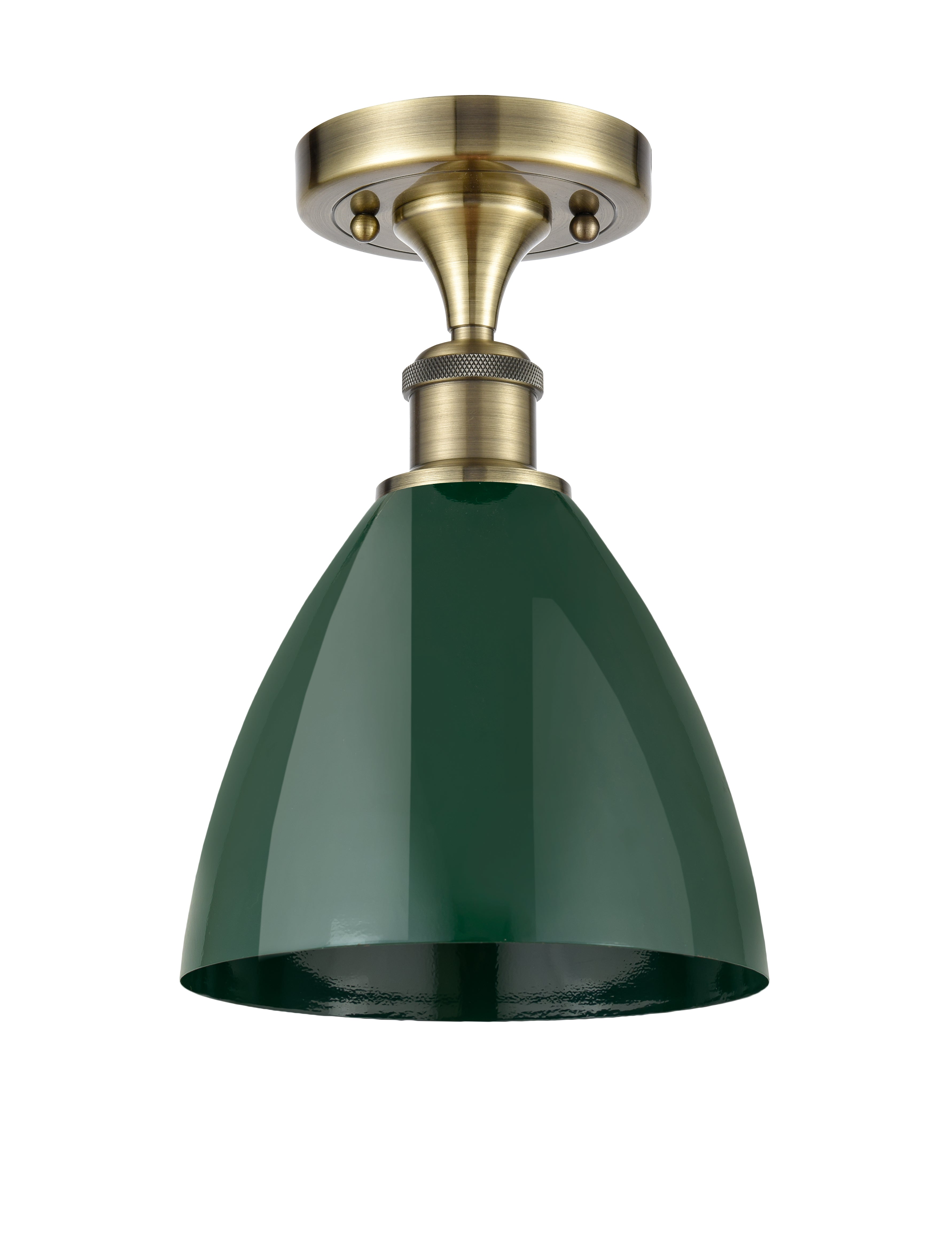 Edison Semi-Flush Mount Satin Nickel Finish