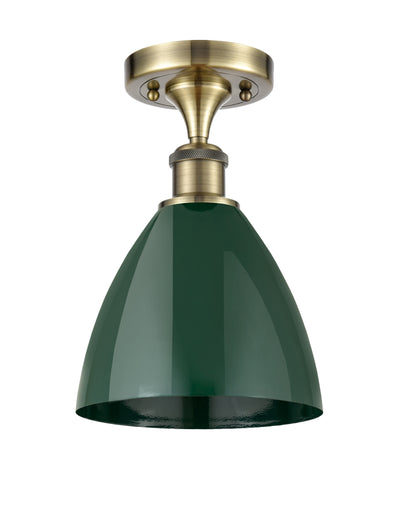 Plymouth 8-Inch 1-Light Semi-Flush Mount Dome Shade