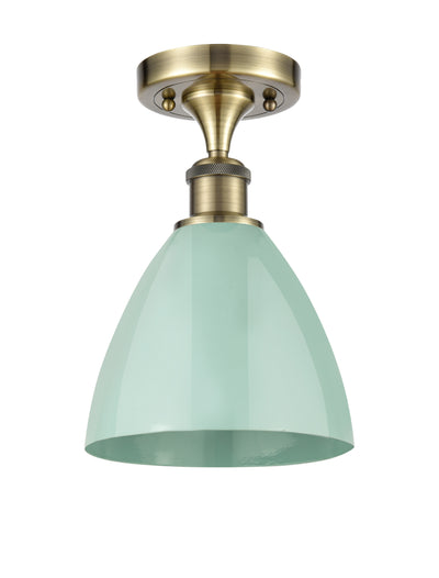 Plymouth 8-Inch 1-Light Semi-Flush Mount Dome Shade