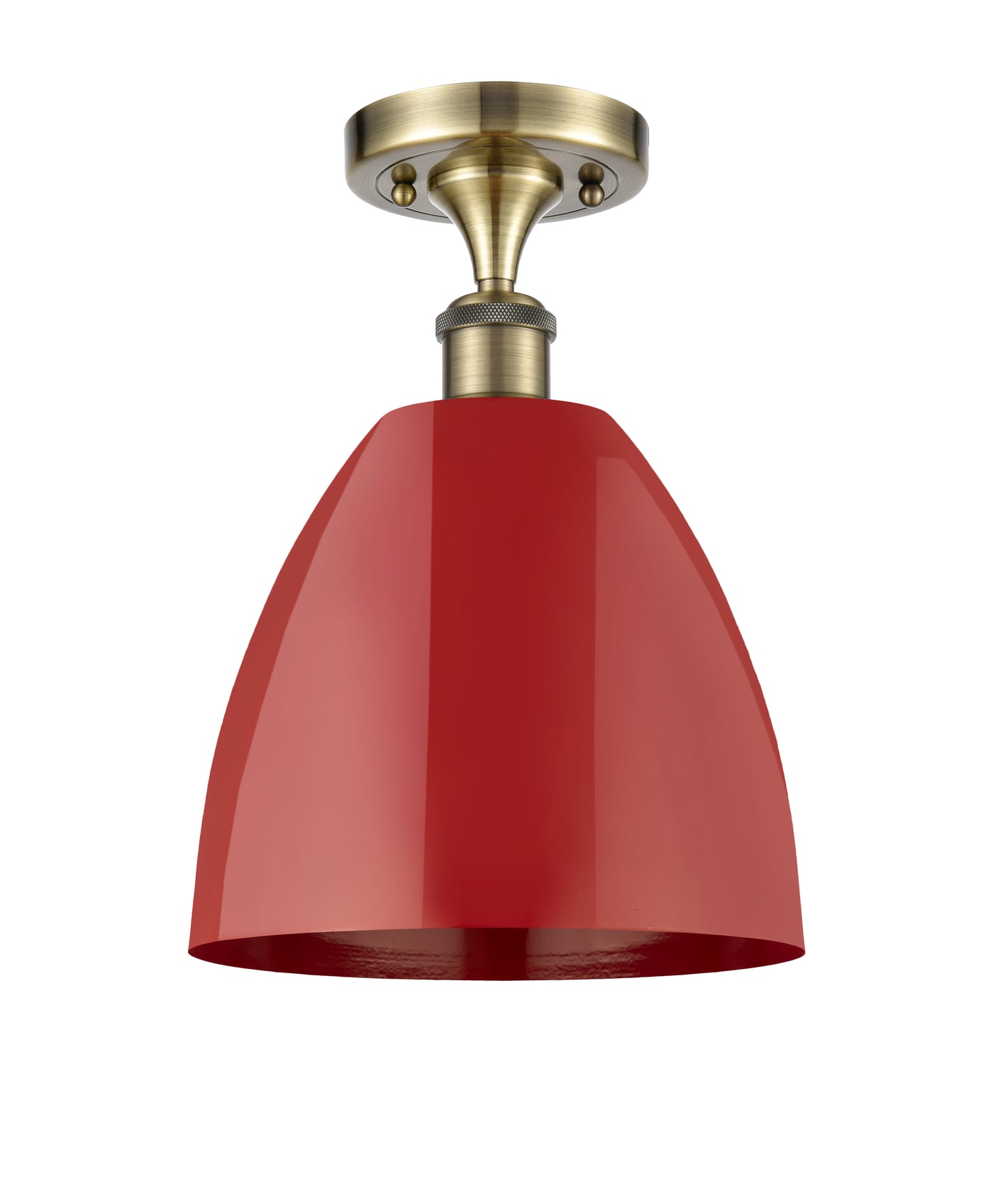 Edison Semi-Flush Mount Satin Nickel Finish