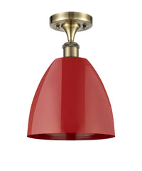 Edison Semi-Flush Mount Satin Nickel Finish