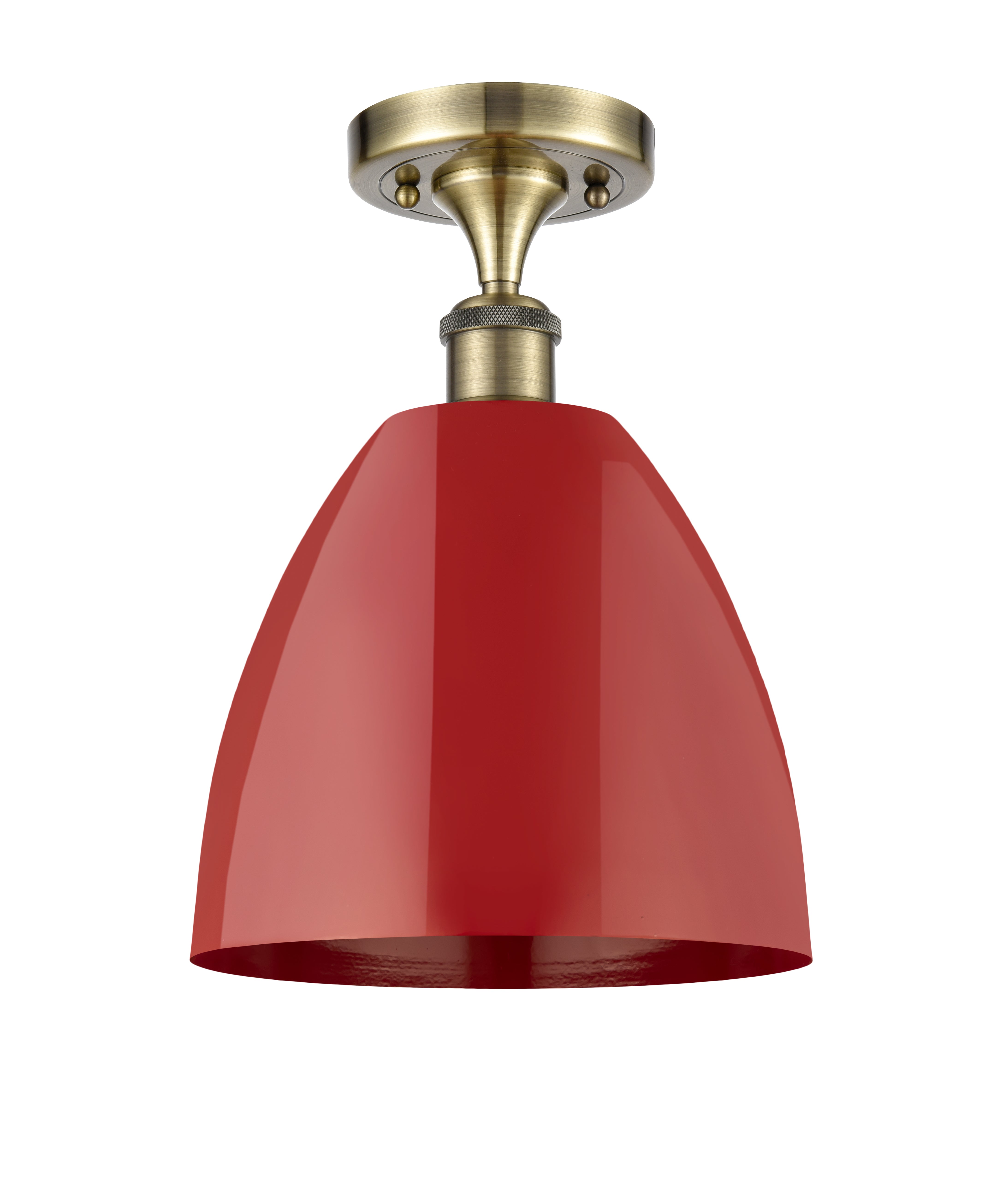 Edison Semi-Flush Mount Satin Nickel Finish