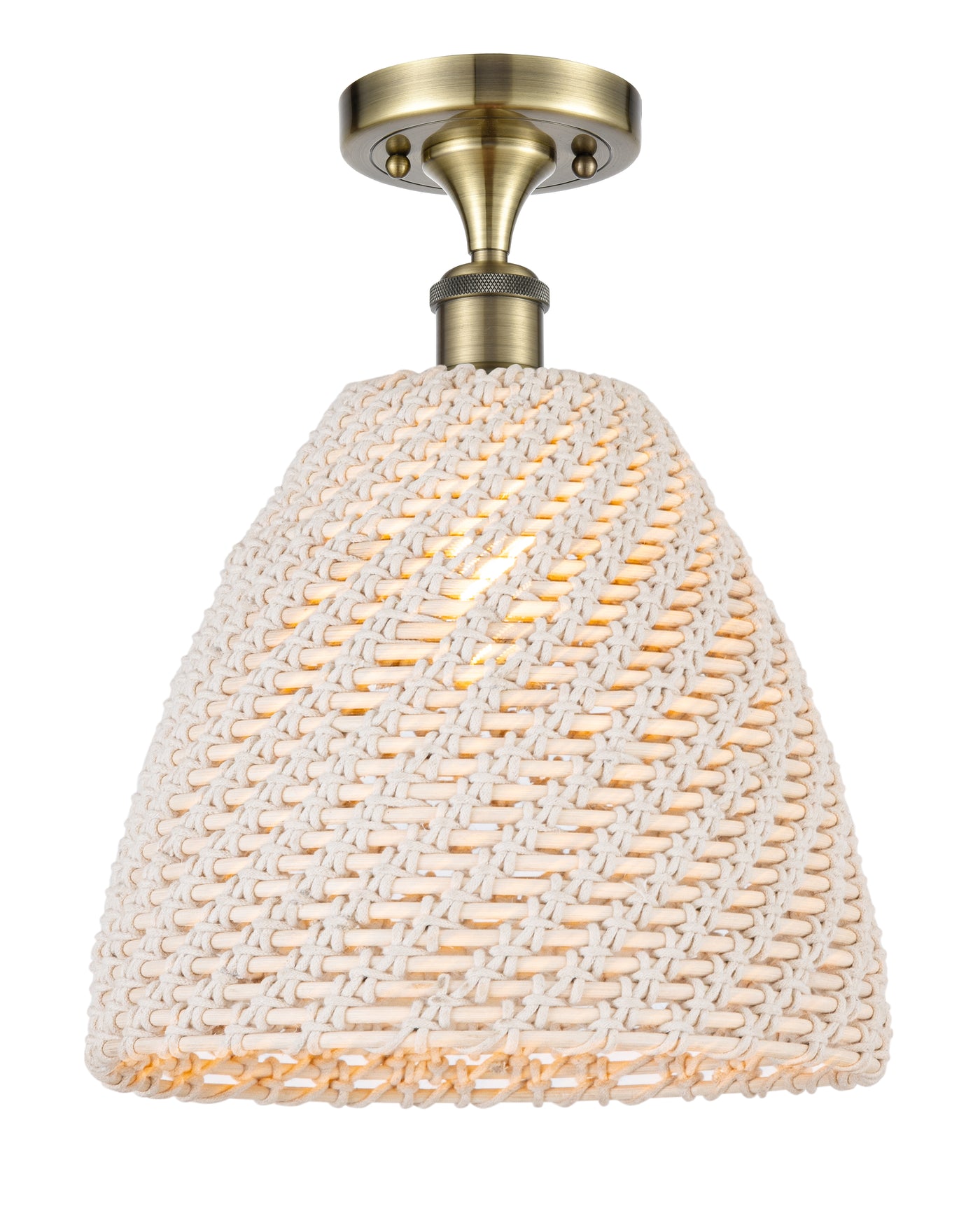 Edison Semi-Flush Mount Brushed Satin Nickel