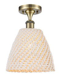 Edison Semi-Flush Mount Brushed Satin Nickel
