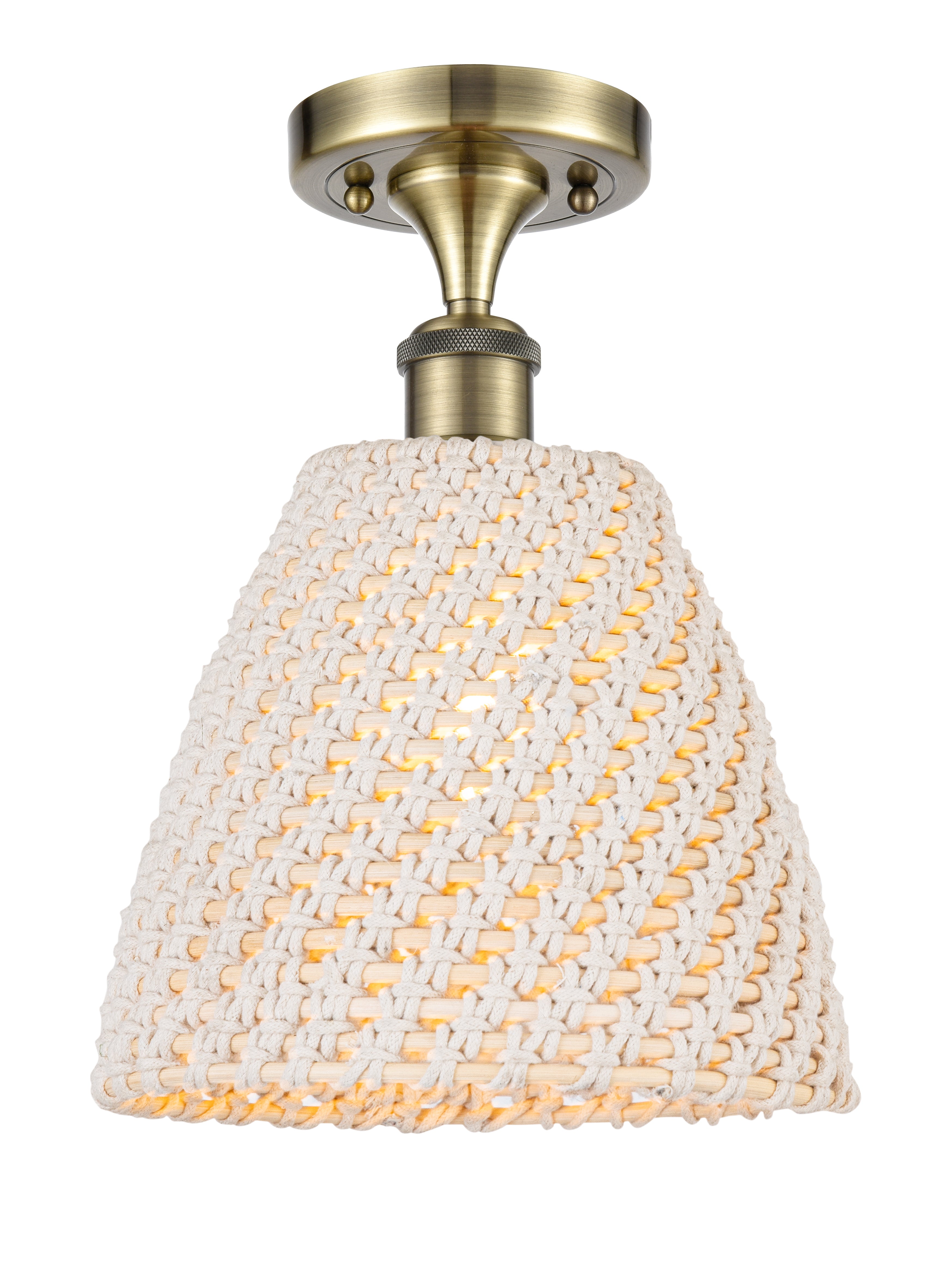 Edison Semi-Flush Mount Brushed Satin Nickel