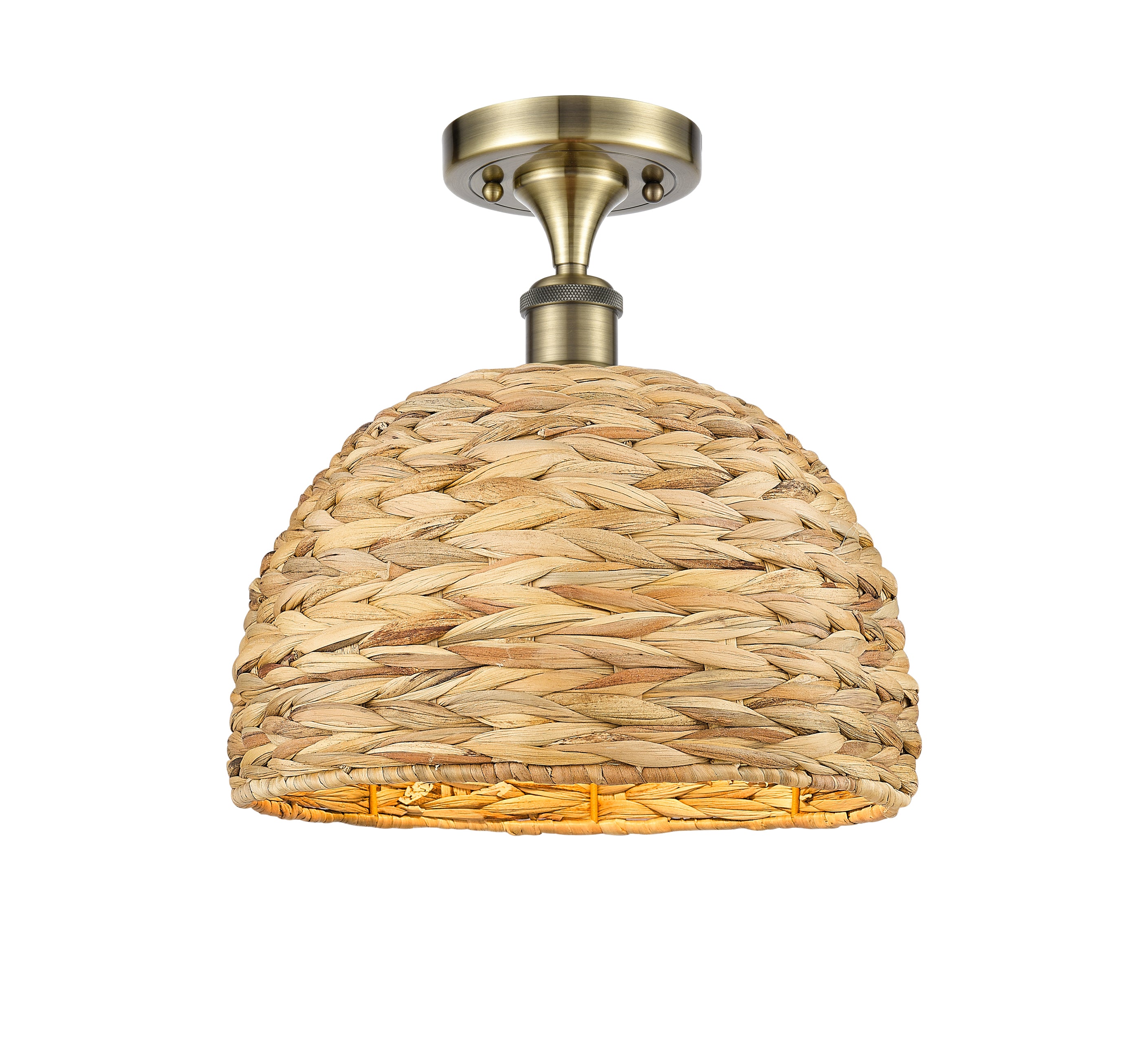 Edison Semi-Flush Mount Brushed Satin Nickel