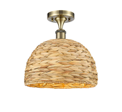 Edison Semi-Flush Mount Brushed Satin Nickel