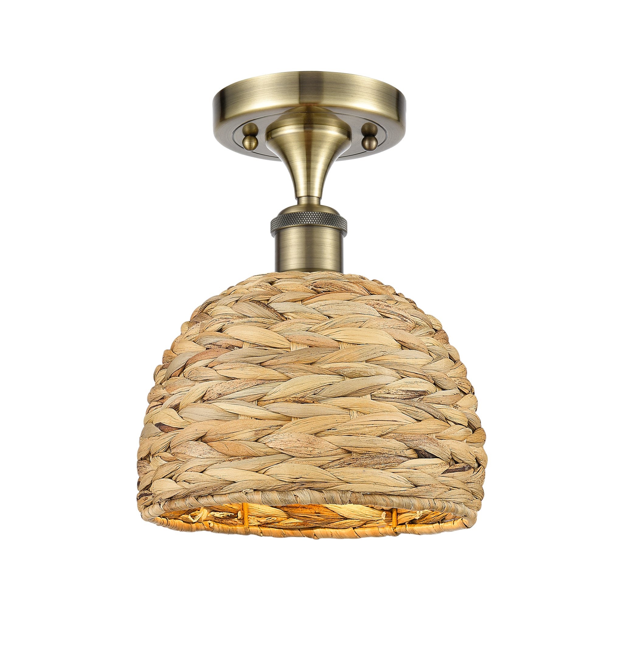 Edison Semi-Flush Mount Brushed Satin Nickel