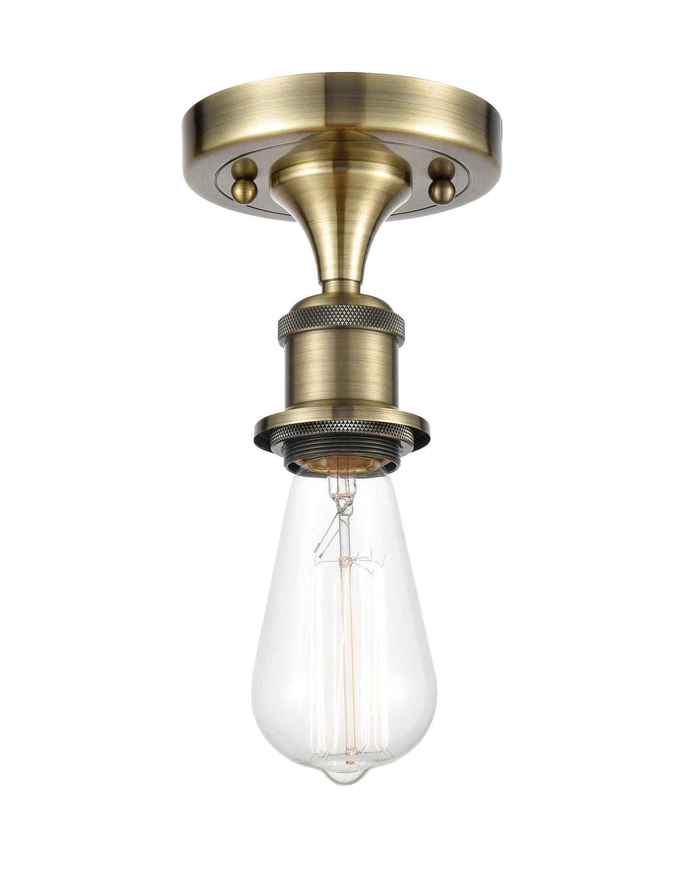 Edison Semi-Flush Mount Polished Nickel