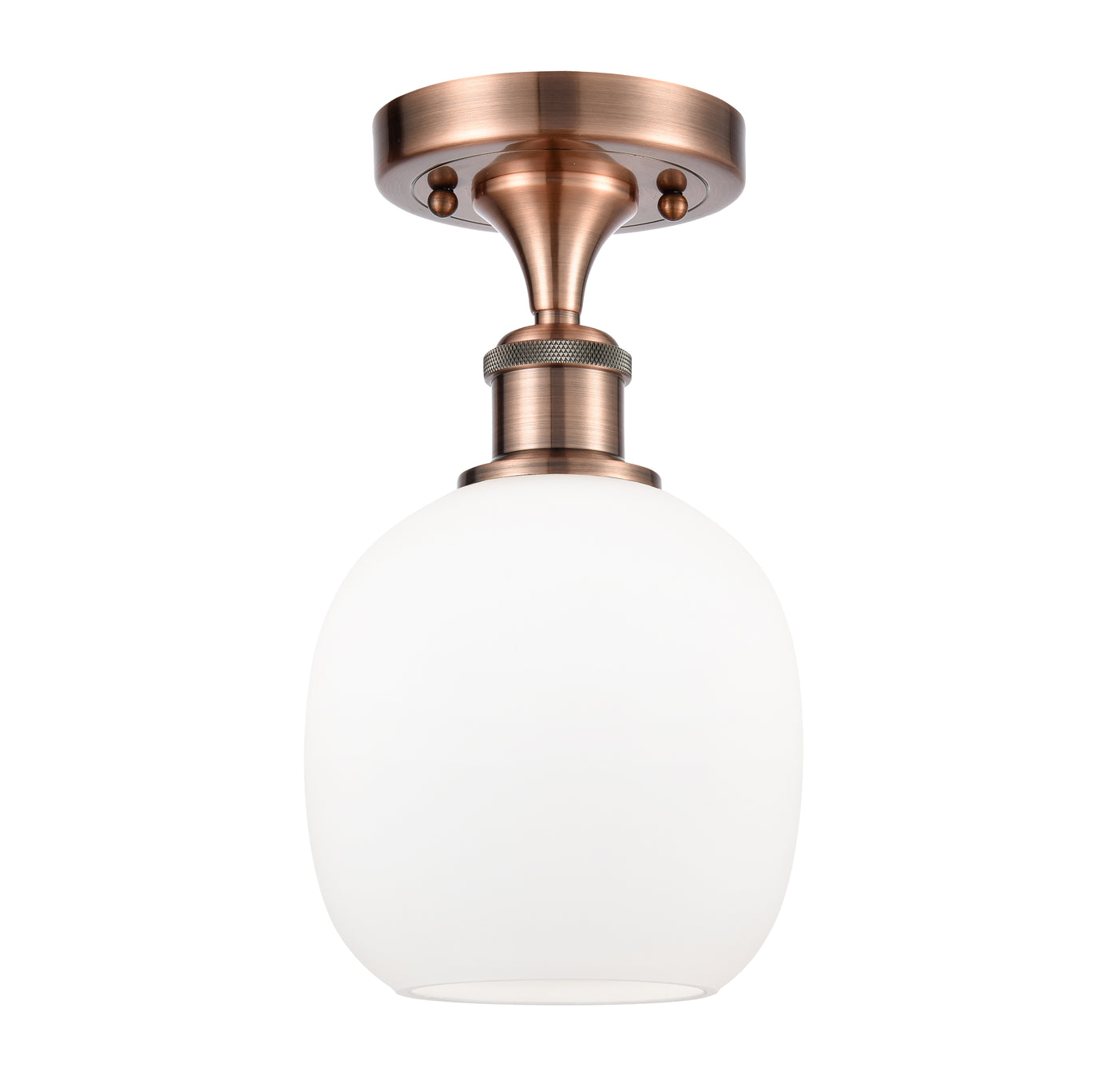 Edison Semi-Flush Mount Brushed Satin Nickel