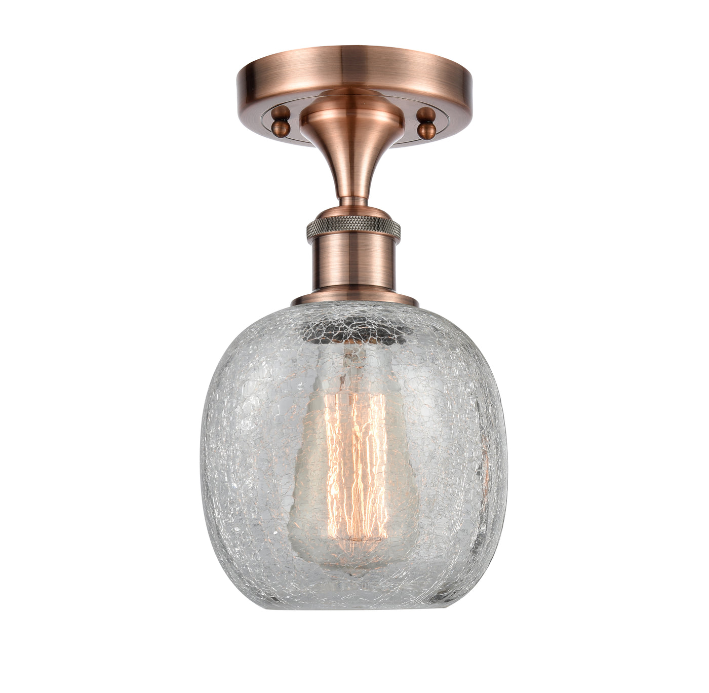 Edison Semi-Flush Mount Brushed Satin Nickel