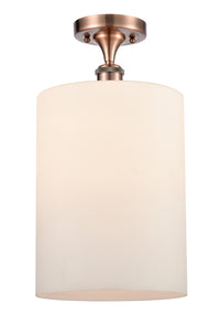 Edison Semi-Flush Mount Brushed Satin Nickel