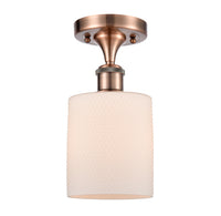 Edison Semi-Flush Mount Brushed Satin Nickel