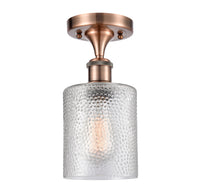 Edison Semi-Flush Mount Brushed Satin Nickel