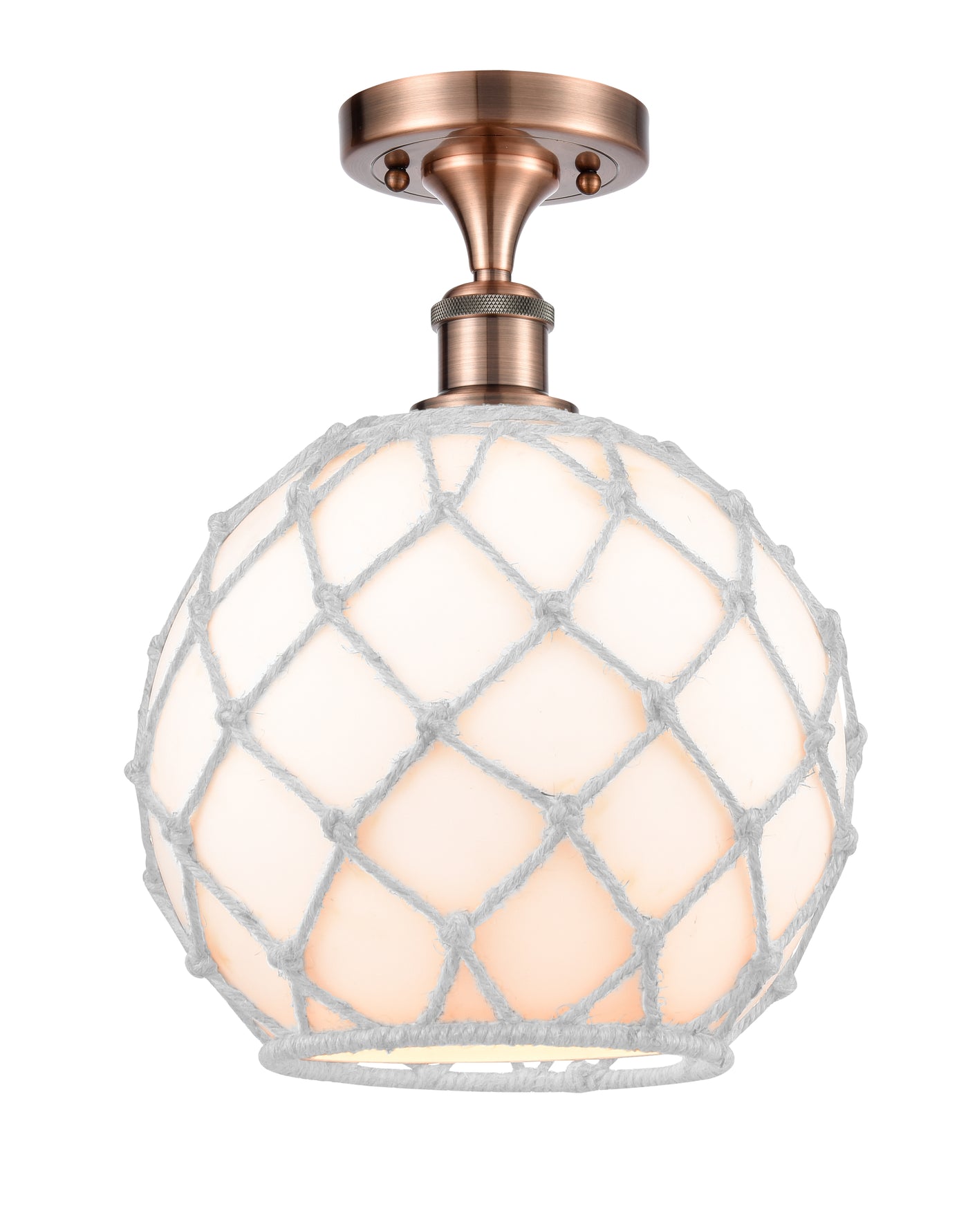Edison Semi-Flush Mount Brushed Satin Nickel