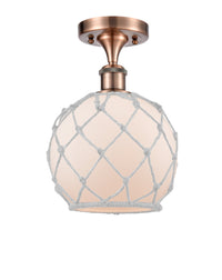 Edison Semi-Flush Mount Brushed Nickel