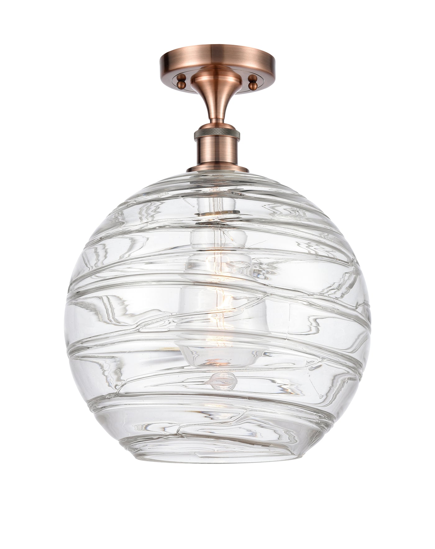 Edison Semi-Flush Mount Brushed Satin Nickel