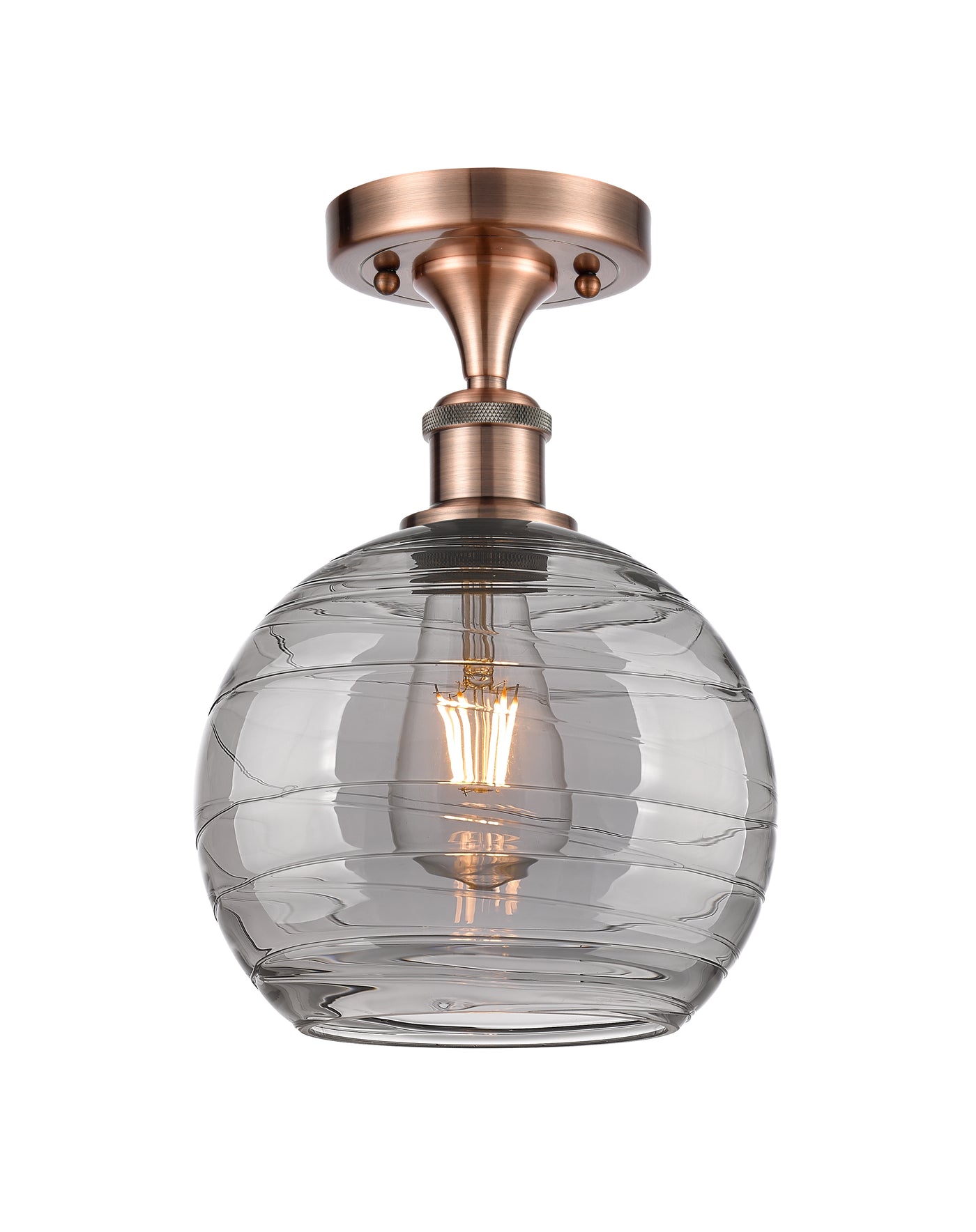 Edison Semi-Flush Mount Brushed Satin Nickel
