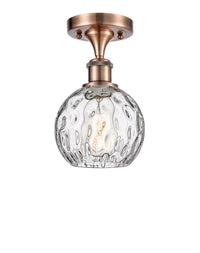 Edison Semi-Flush Mount Water Glass Nickel