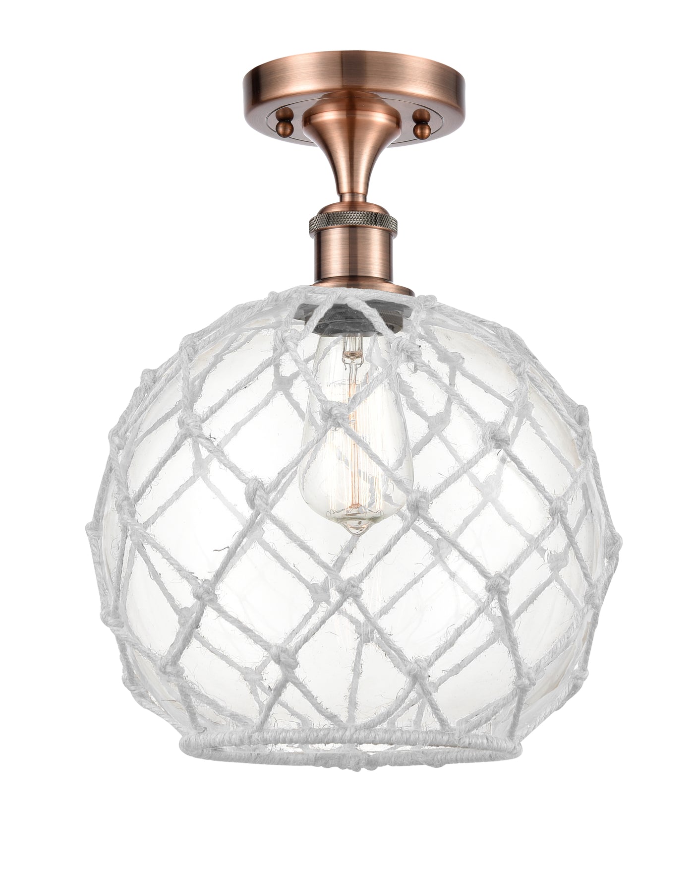 Edison Semi-Flush Mount Brushed Satin Nickel