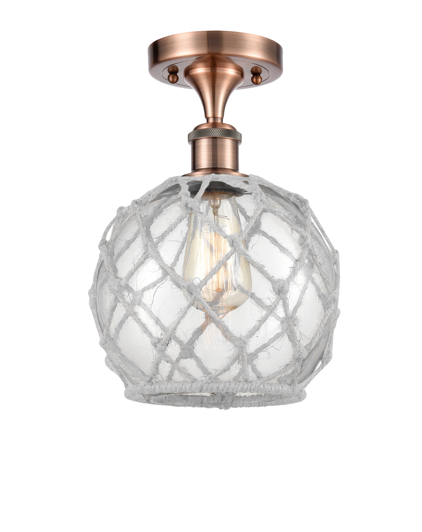 Edison Semi-Flush Mount Brushed Nickel