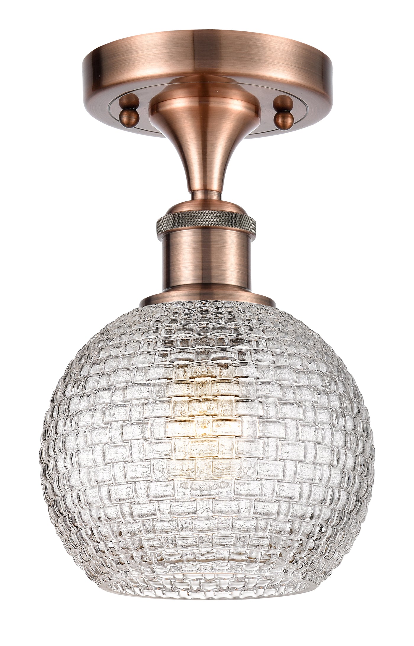 Edison Semi-Flush Mount Brushed Satin Nickel