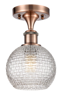 Edison Semi-Flush Mount Brushed Satin Nickel