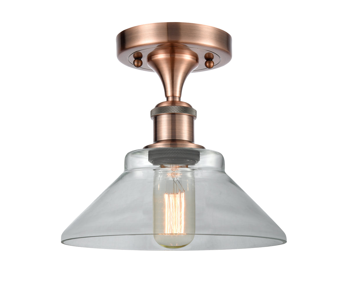 Orwell 8-Inch 1-Light Semi-Flush Mount 8.25-Inch High