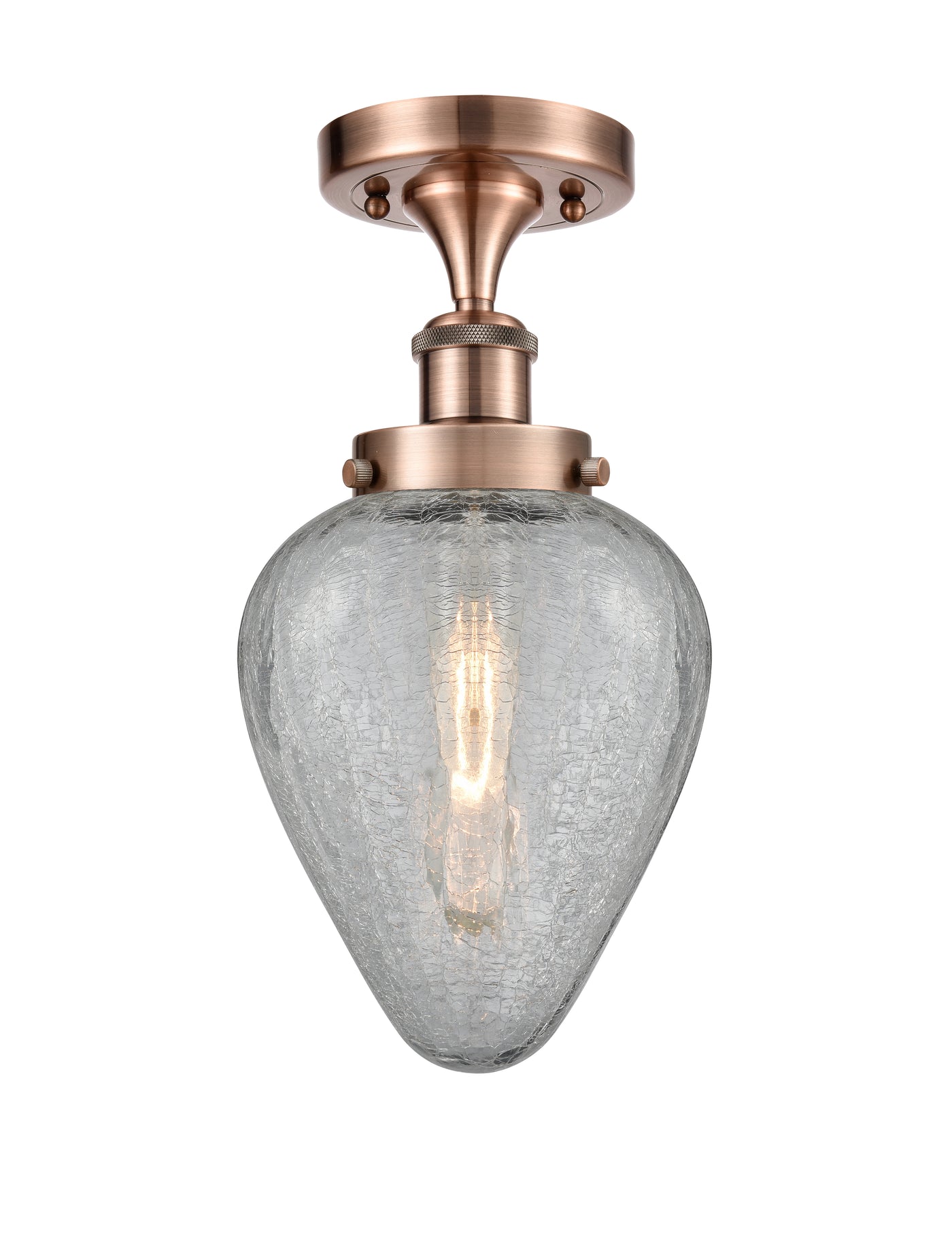 Edison Semi-Flush Mount Brushed Satin Nickel