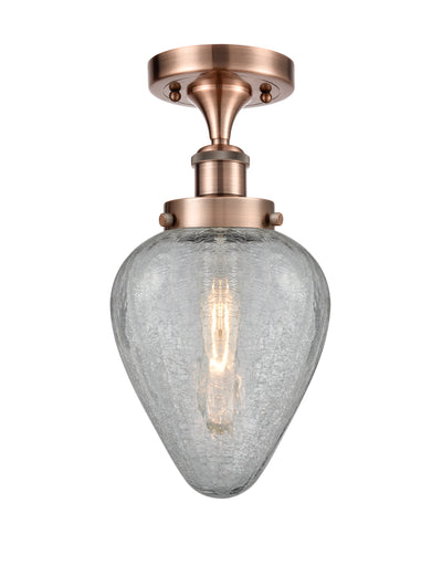 Edison Semi-Flush Mount Brushed Satin Nickel