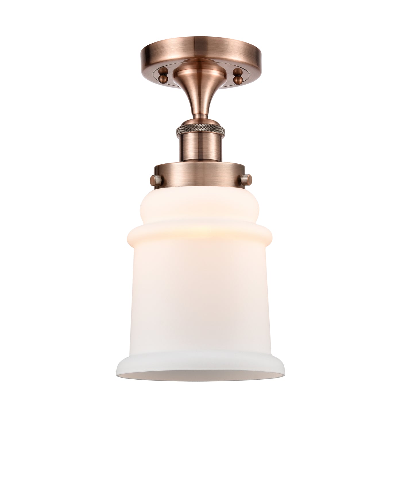 Edison Semi-Flush Mount Brushed Satin Nickel