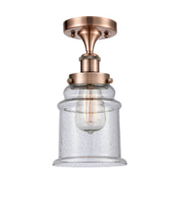Edison Semi-Flush Mount Brushed Satin Nickel