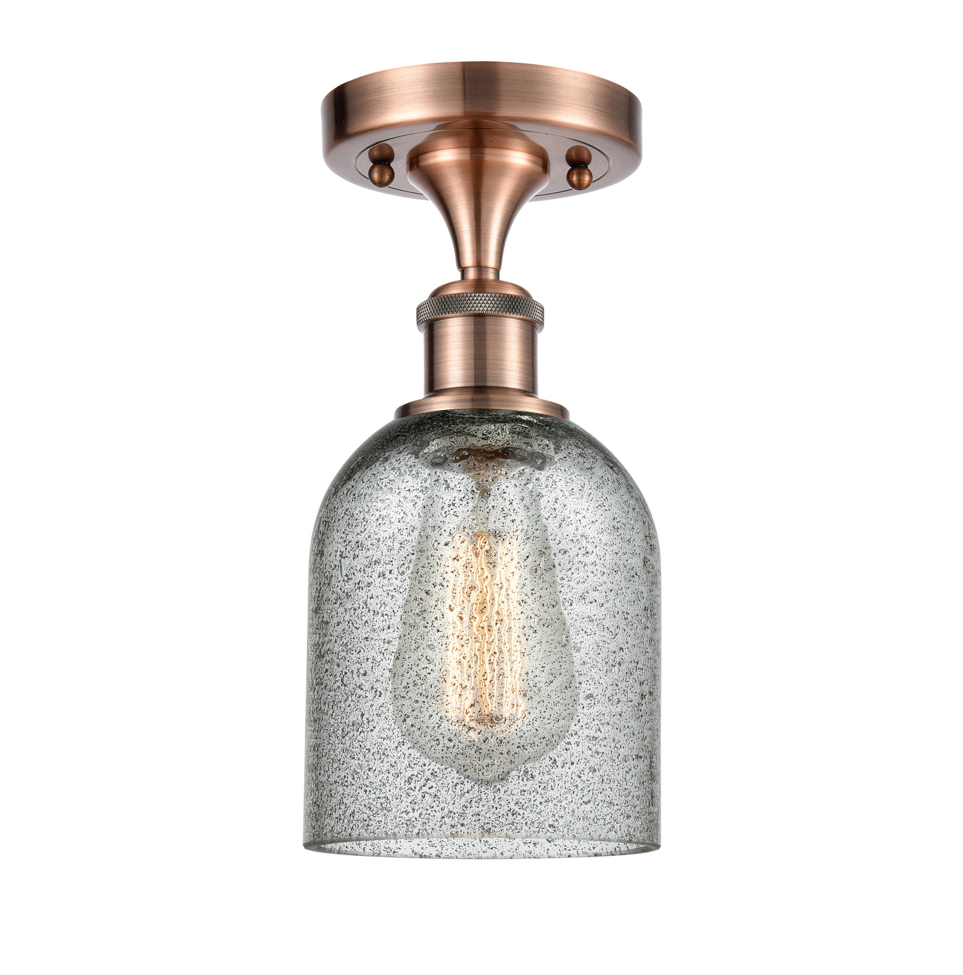 Edison Semi-Flush Mount Brushed Satin Nickel