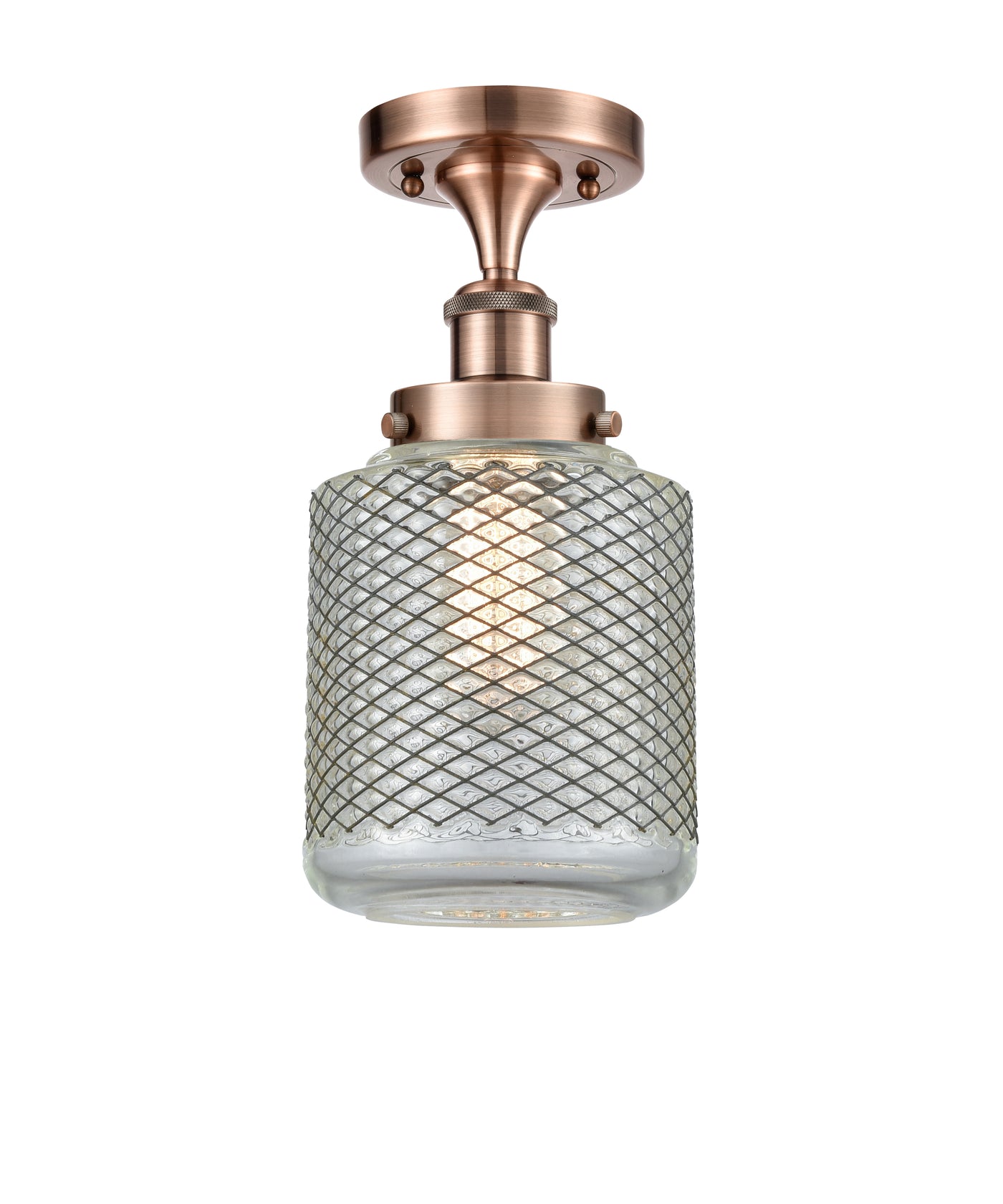 Edison Semi-Flush Mount Brushed Satin Nickel