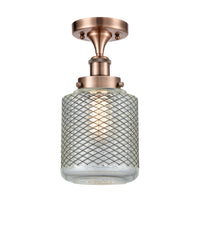 Edison Semi-Flush Mount Brushed Satin Nickel