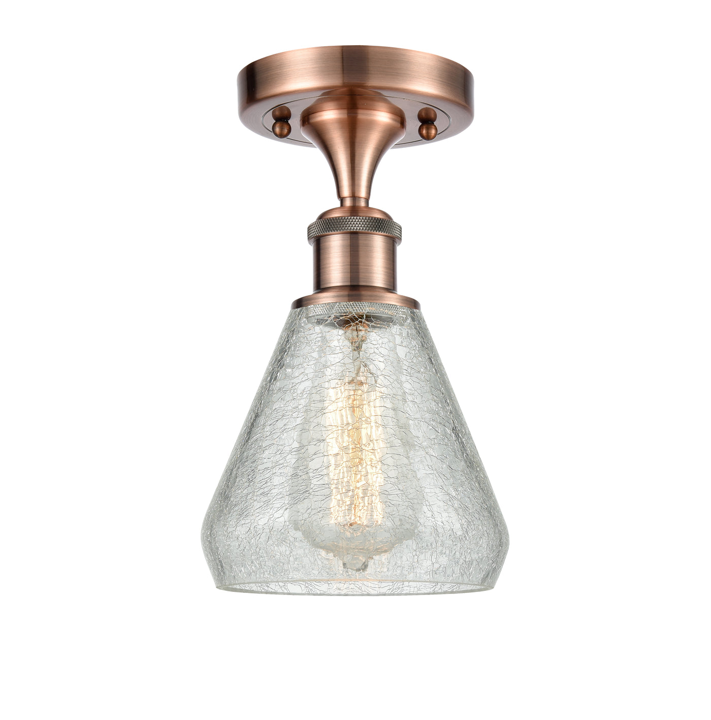 Edison Semi-Flush Mount Brushed Nickel