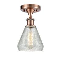 Edison Semi-Flush Mount Brushed Nickel