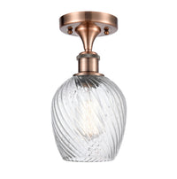 Edison Semi-Flush Mount Brushed Satin Nickel