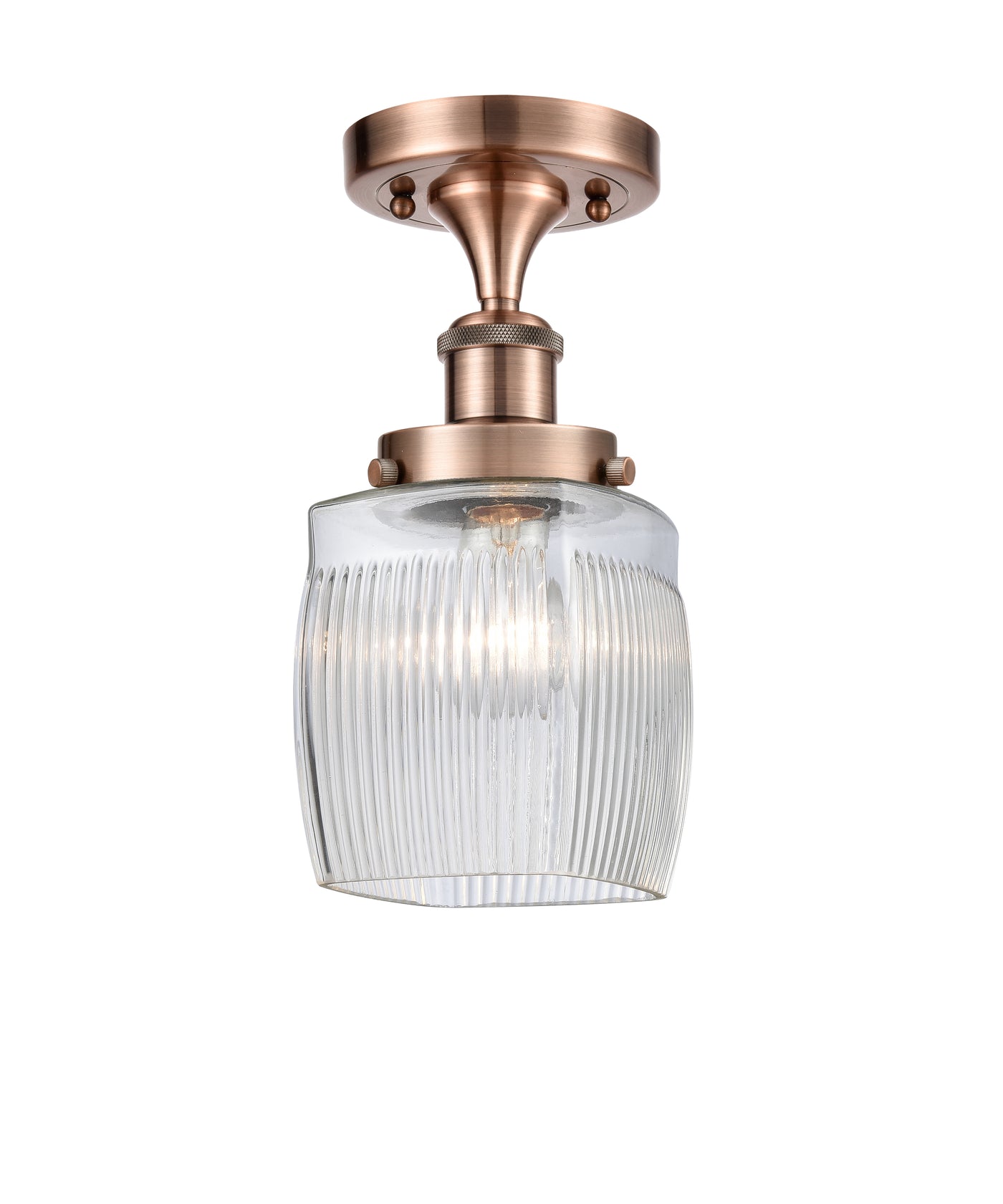 Edison Semi-Flush Mount Brushed Satin Nickel