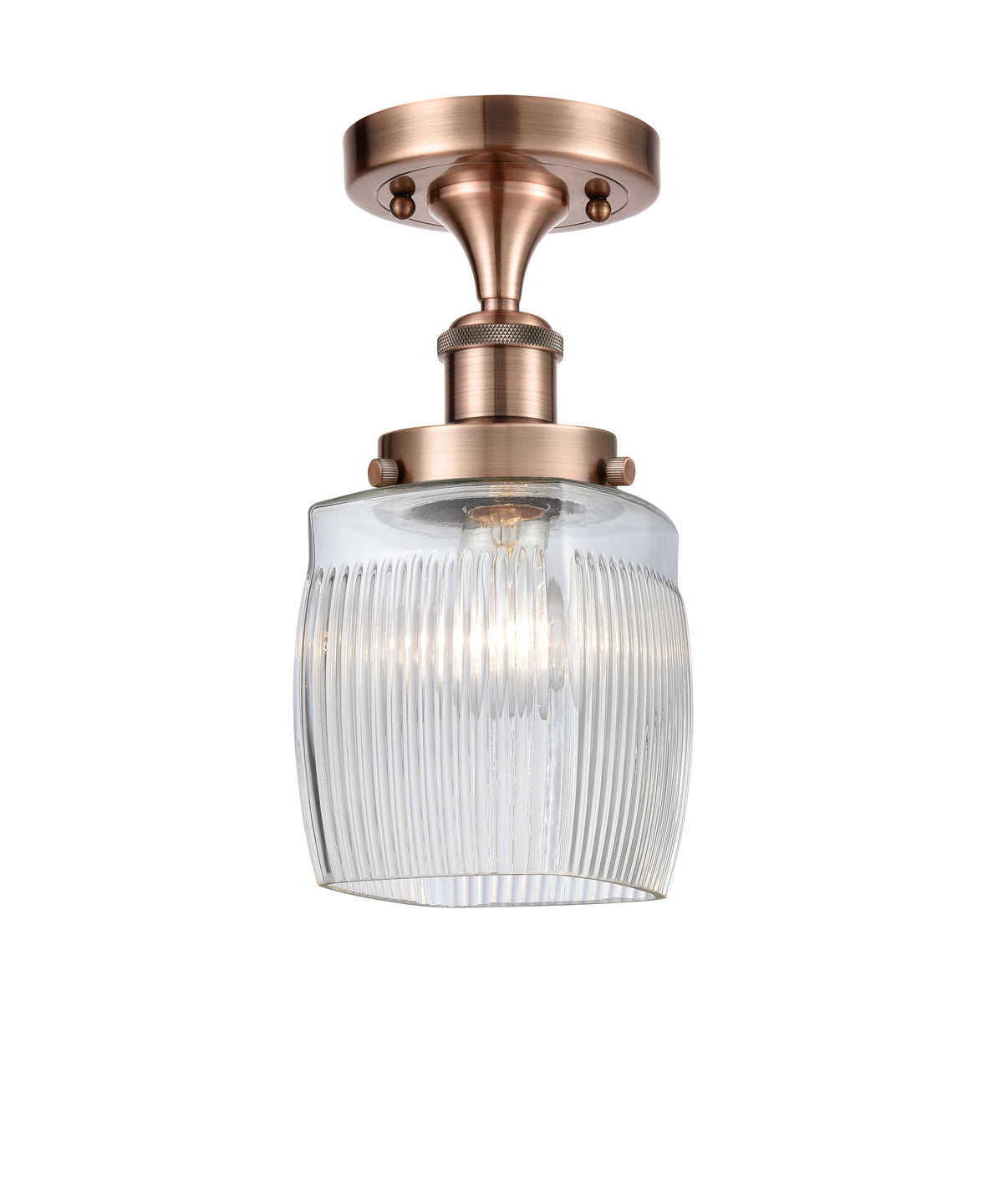Colton 6-Inch 1-Light Semi-Flush Mount 11-Inch High