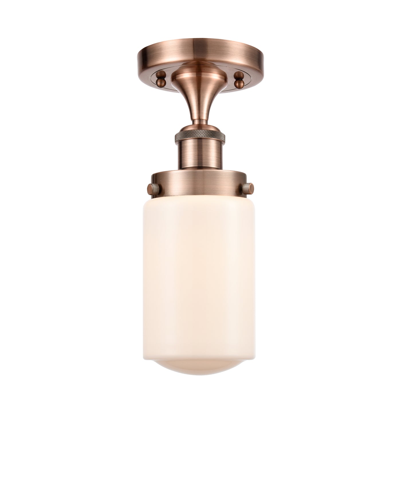 Edison Semi-Flush Mount Brushed Satin Nickel