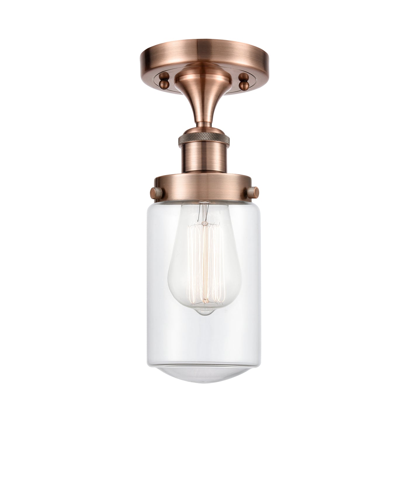 Edison Semi-Flush Mount Brushed Satin Nickel
