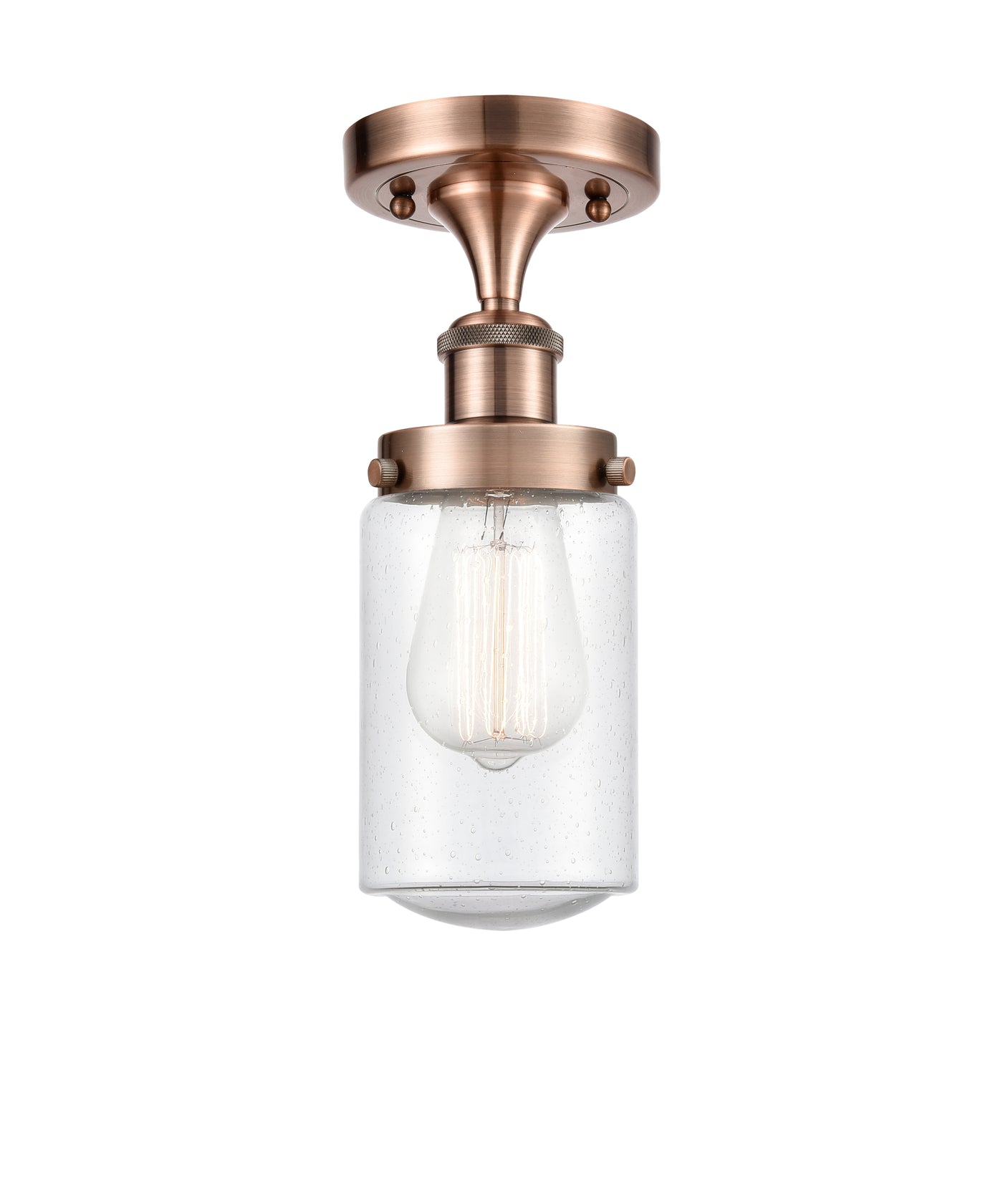 Edison Semi-Flush Mount Brushed Satin Nickel