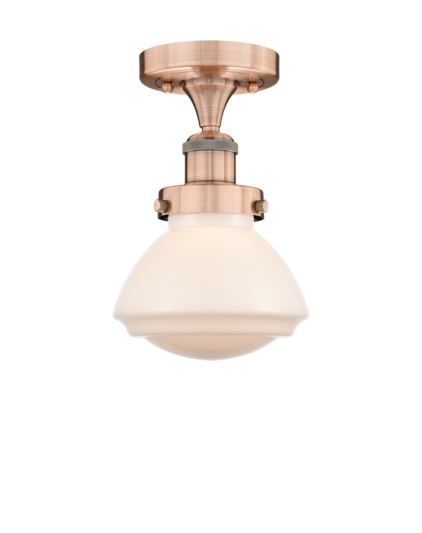 Edison Semi-Flush Mount Brushed Satin Nickel