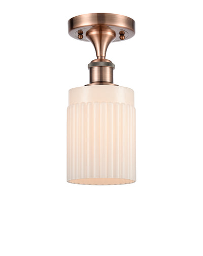 Edison Semi-Flush Mount Brushed Satin Nickel