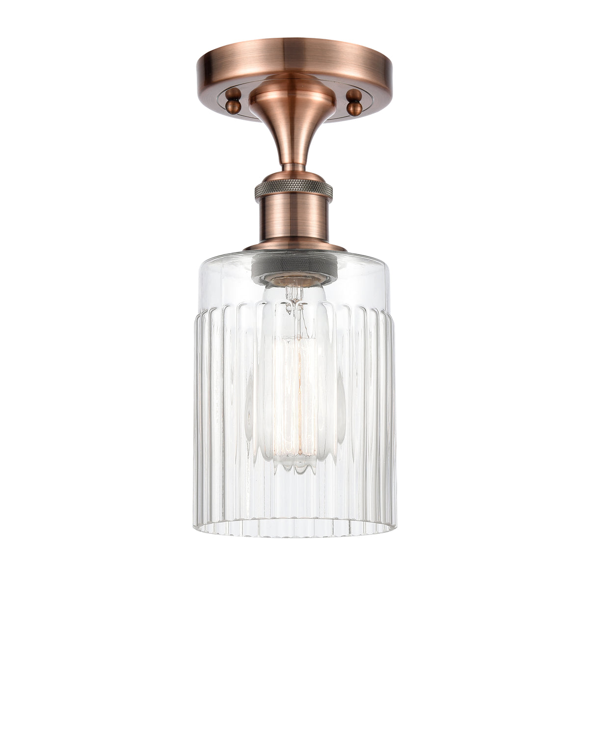 Edison Semi-Flush Mount Brushed Satin Nickel